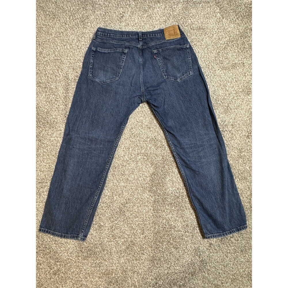 Levi's 505 Regular Fit Jeans Mens 36x30 Dark Wash Blue Straight Leg Denim